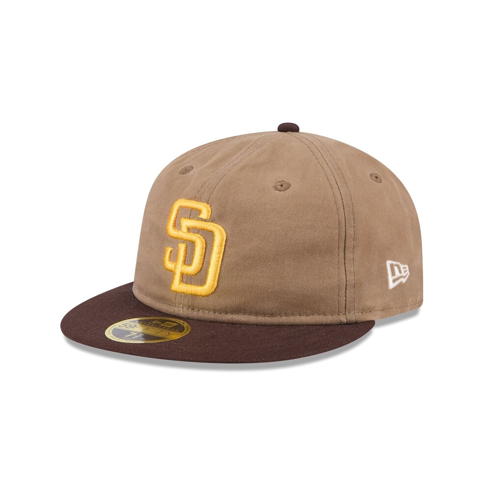 New Era San Diego Padres Wax Canvas Retro Crown 59FIFTY Fitted Hat - Size 7